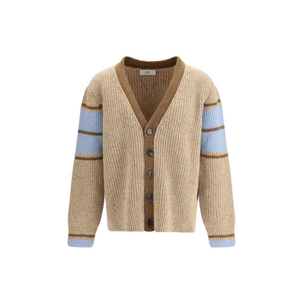 Ami Paris Wool College Cardigan